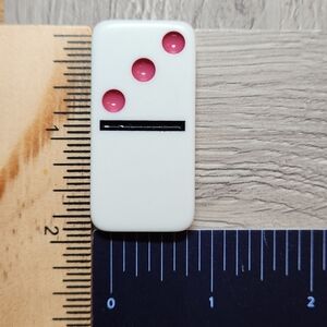 Blank:3 Replacement Dominoes Large Dot Shiny Color 2 X 1 X 1/4th Blank 3